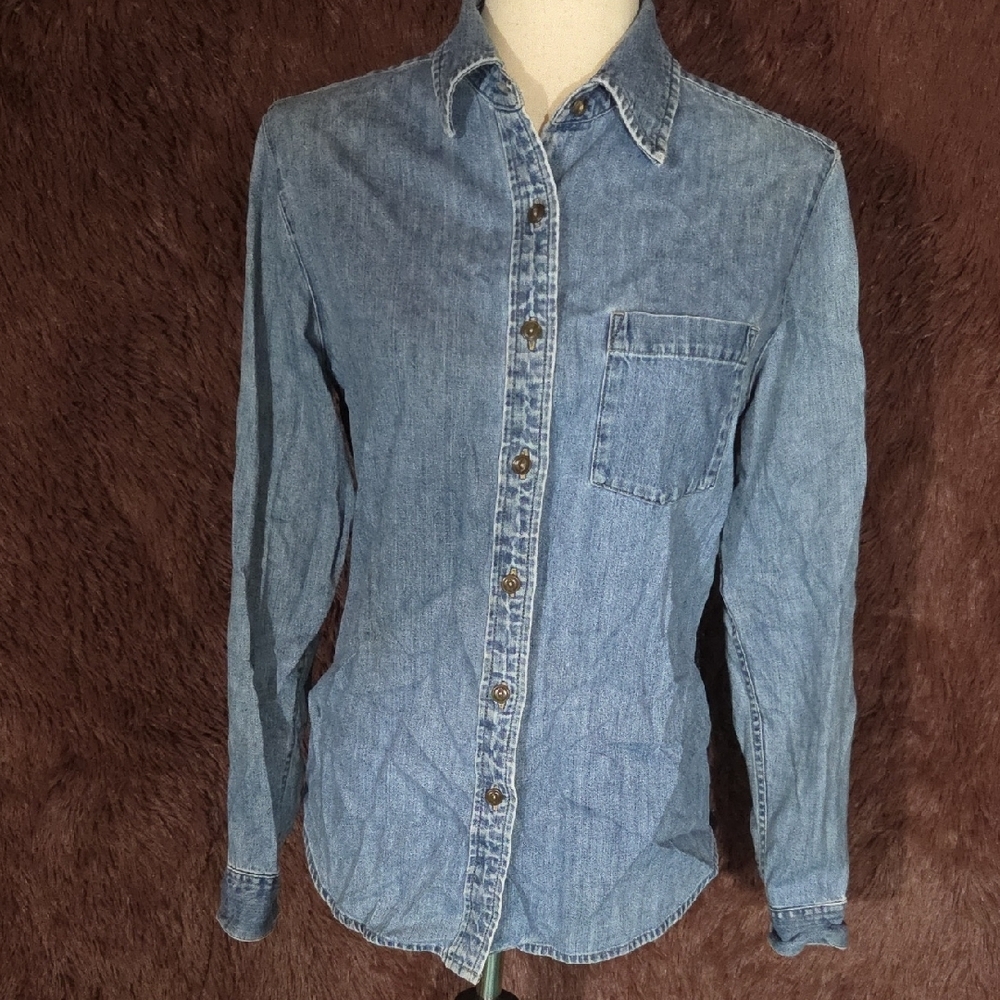 Urban Renewal Denim Sweater Back Shirt